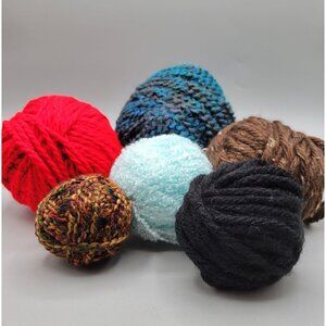 Mixed Yarn Lot Leftover Project Yarn Bulky Multicolor Variegated 1.2 Lbs